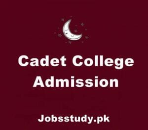 Cadet College Admission Notice