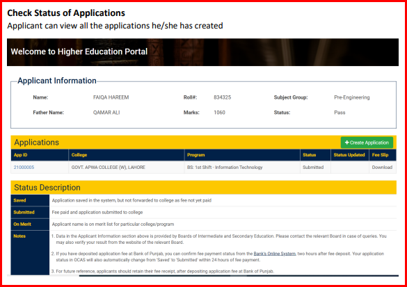 Punjab Govt Colleges Online Admission 2022 Guide Via OCAS Online College Admission System