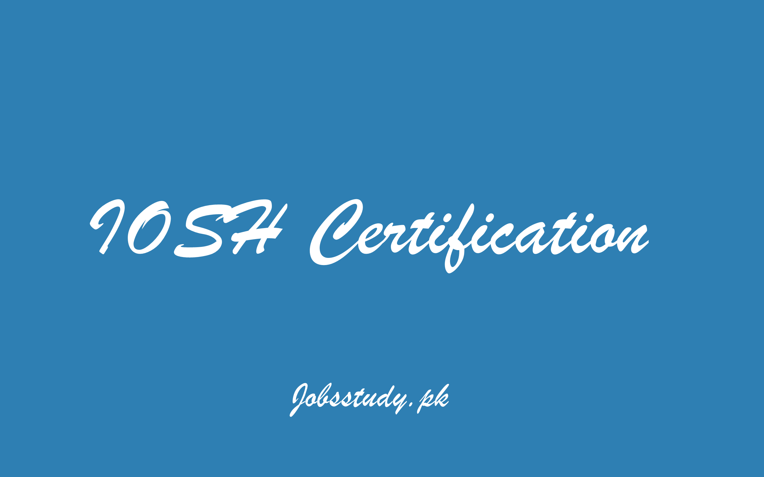 IOSH Certification